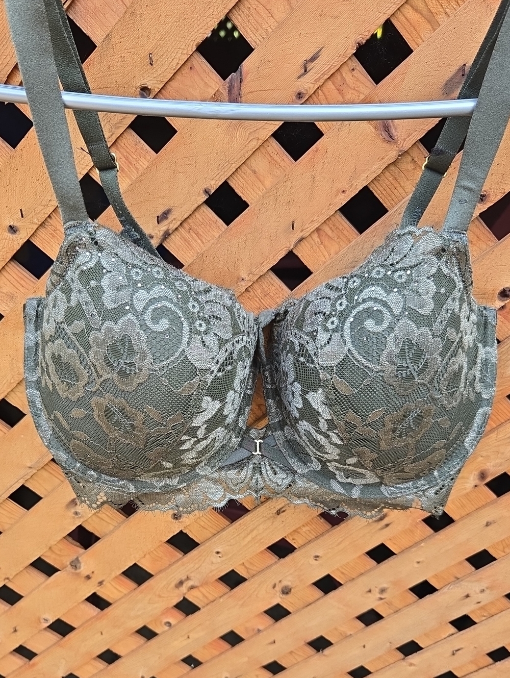 La SENZA Olive Green Lace Underwire Bra